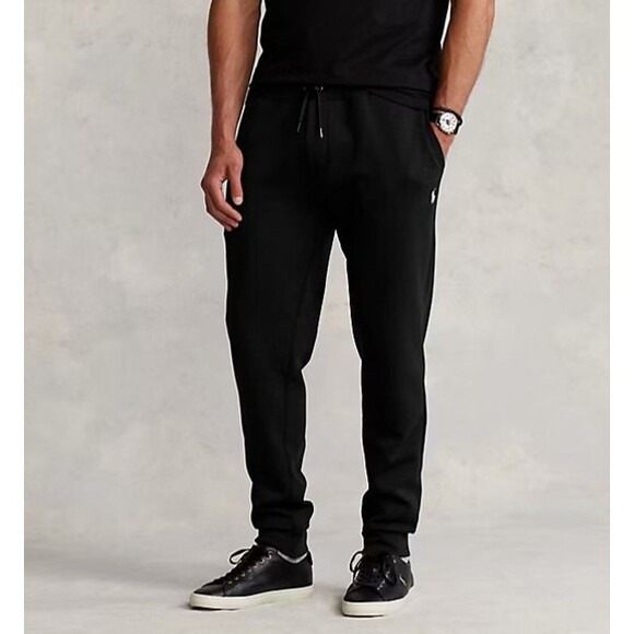 NWT Polo Ralph Lauren Men's Double Knit Fleece Jogger‎ Sweatpants BLACK